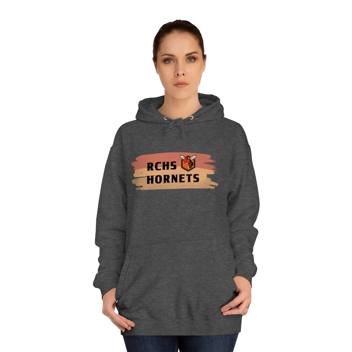 RCHS Hornets Watercolor Base Unisex College Hoodie