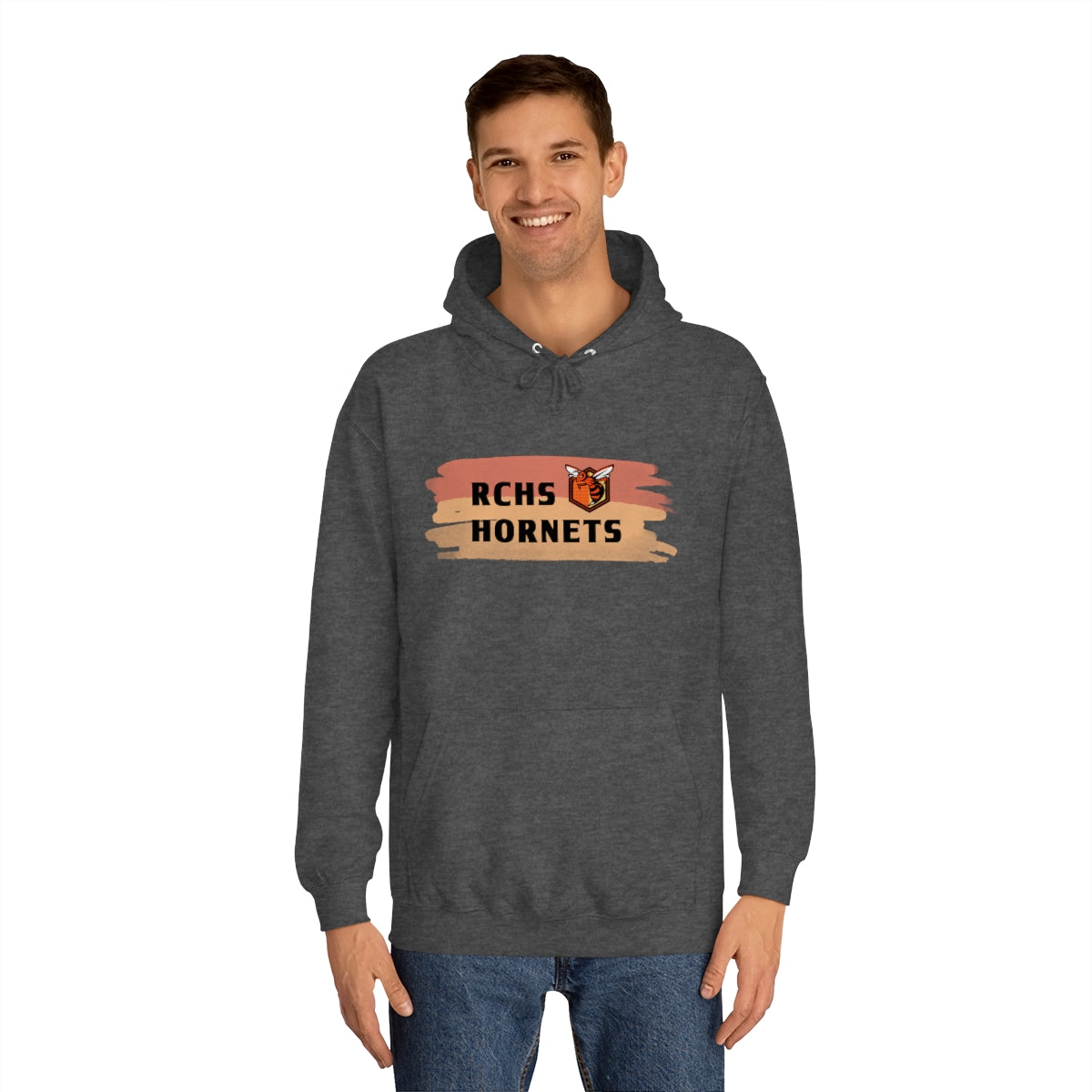 RCHS Hornets Watercolor Base Unisex College Hoodie