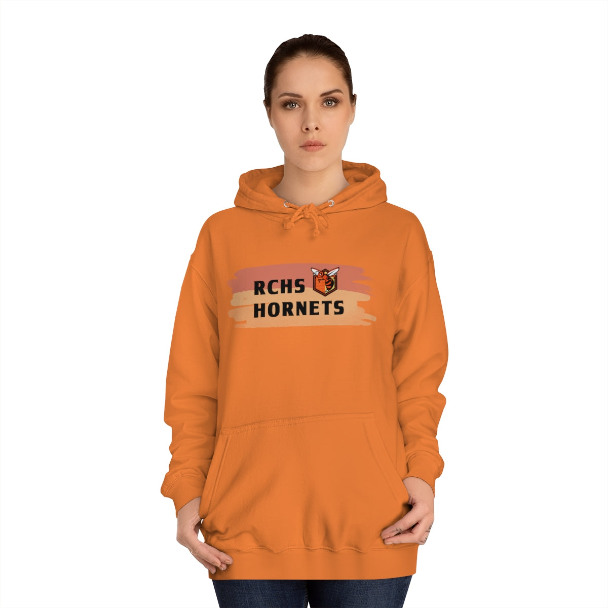 RCHS Hornets Watercolor Base Unisex College Hoodie
