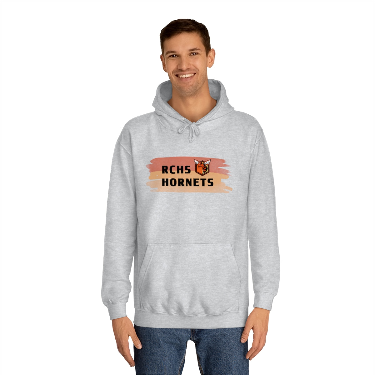 RCHS Hornets Watercolor Base Unisex College Hoodie
