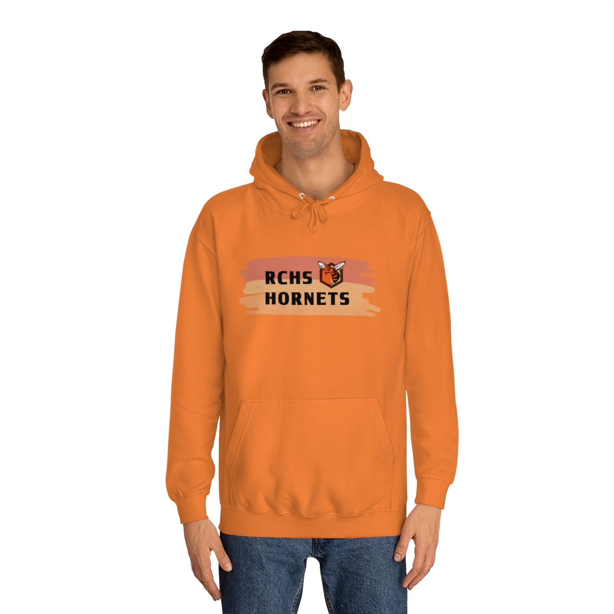 RCHS Hornets Watercolor Base Unisex College Hoodie